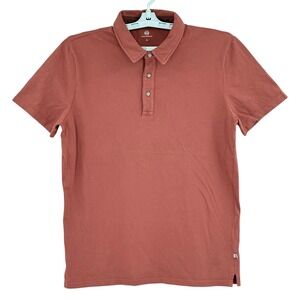 AG Adriano Goldschmied Mens Red Short Sleeve Collared Polo Shirt Size Medium